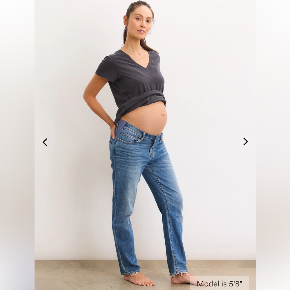 Hatch Boyfriend Maternity Jeans Indigo - size 32 / 12